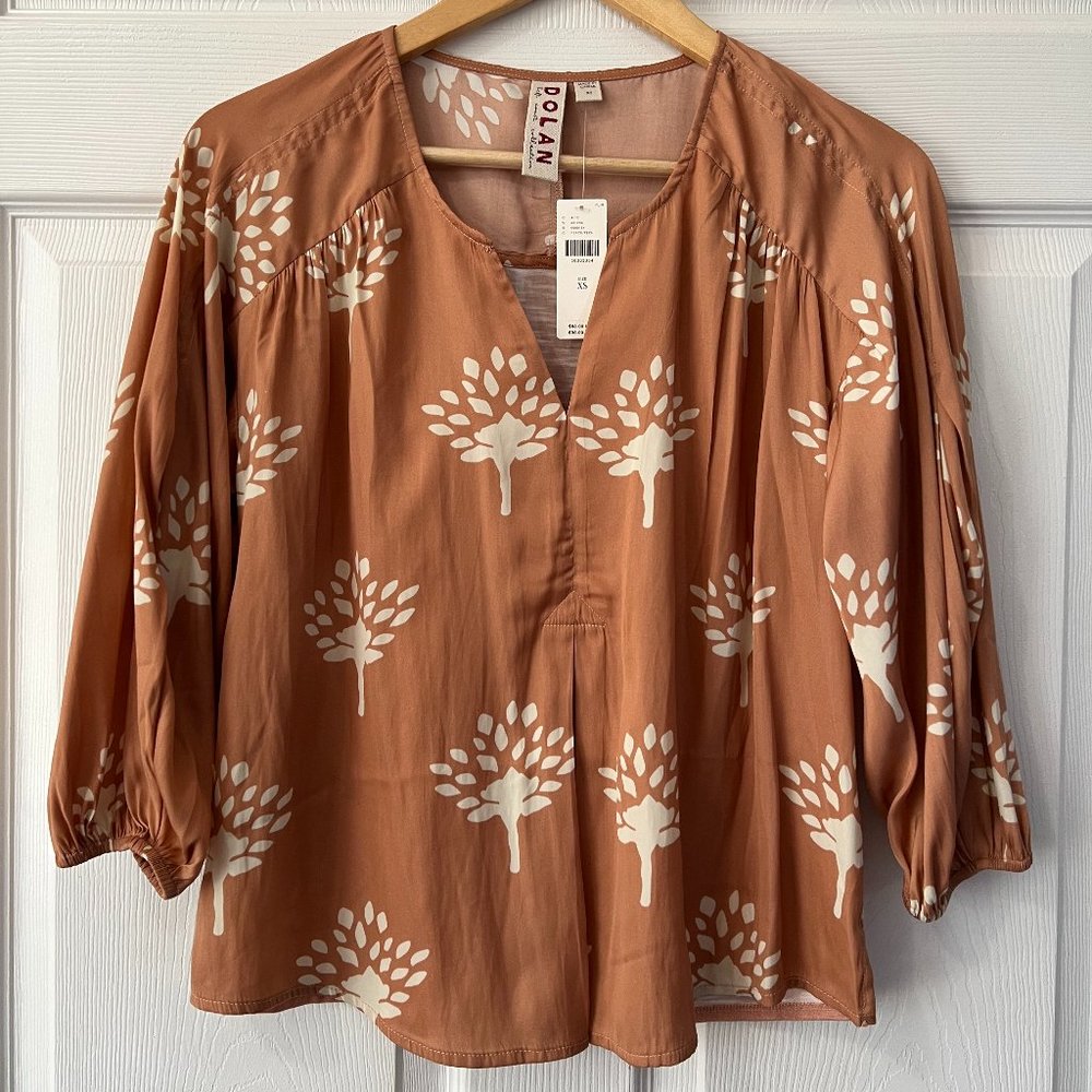 Anthropologie | Dolan Alvia Peasant Top Blouse in Rust